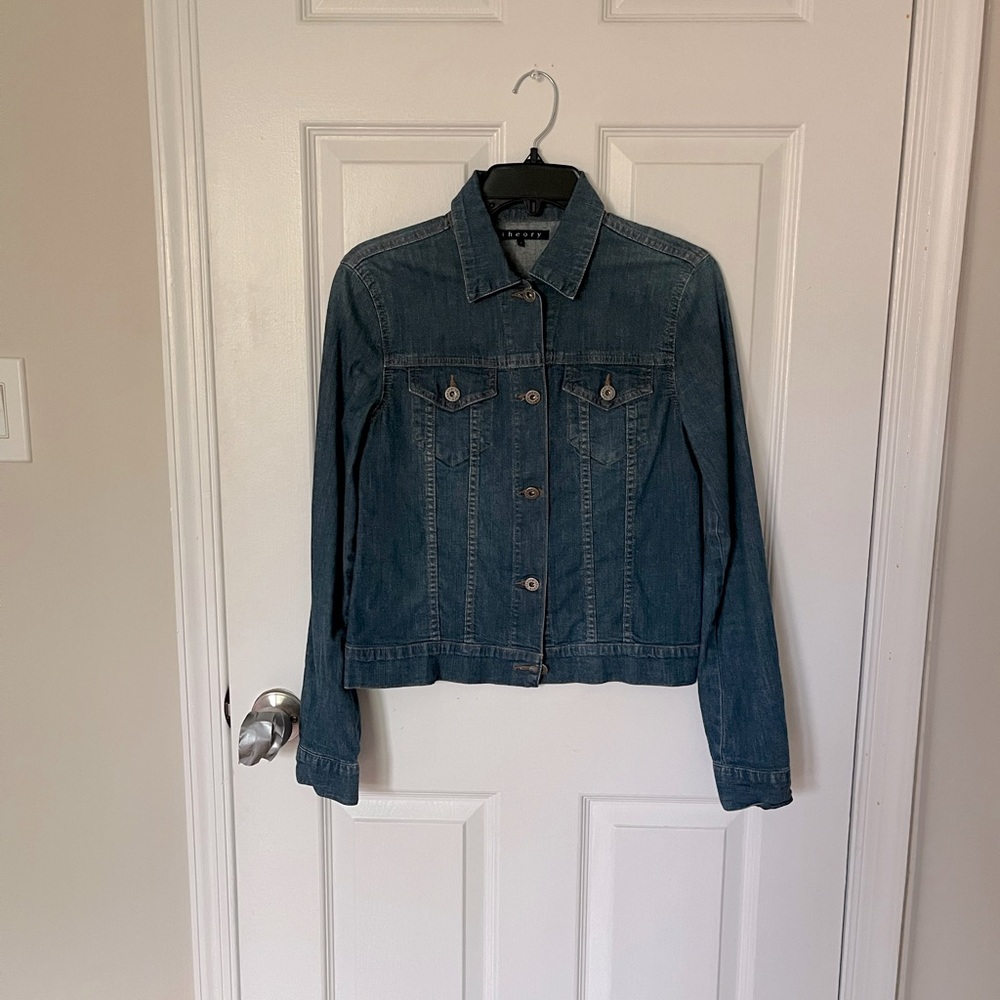 Theory lightweight denim jacket Sz S